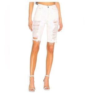 GRLFRND Beverly Love Interruption Distressed CutOff Jean Short SZ 24 ✨Like New✨